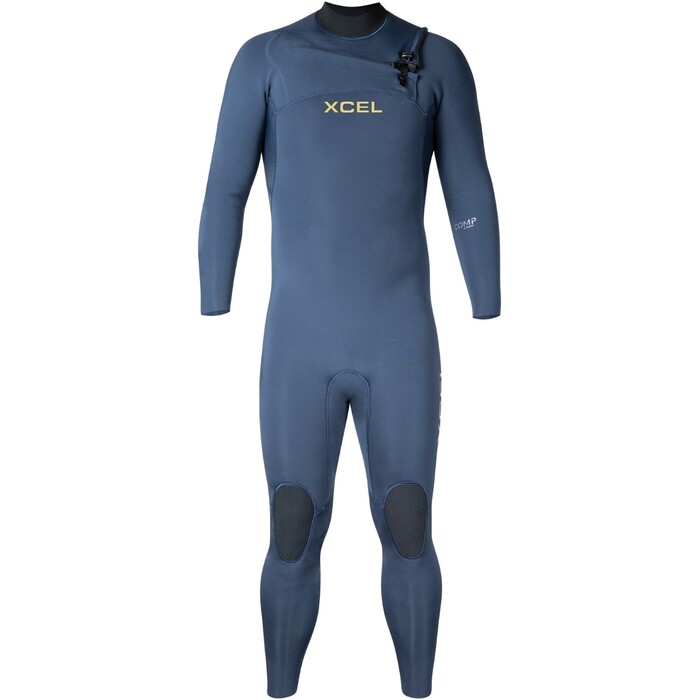 2024 Xcel Mens Comp 5/4mm Chest Zip Wetsuit MN54ZXC4GY - Slate Black