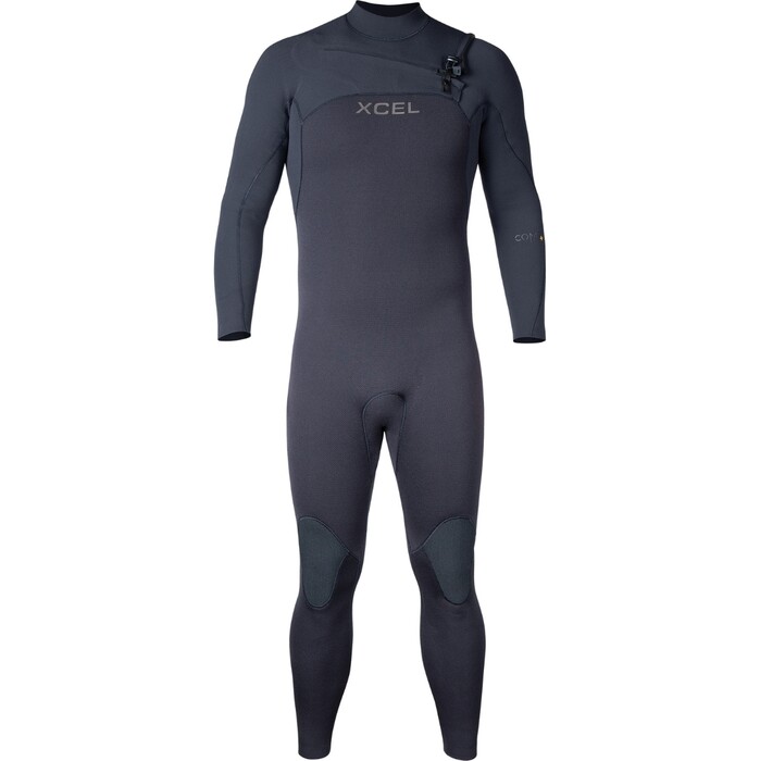 2024 Xcel Mens Comp+ 5/4mm Chest Zip Wetsuit MN54CPC4BK - Black