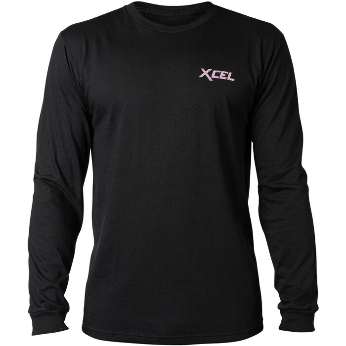 2024 Xcel Mens Throwback Long Sleeve Tee MATS6TBK - Black