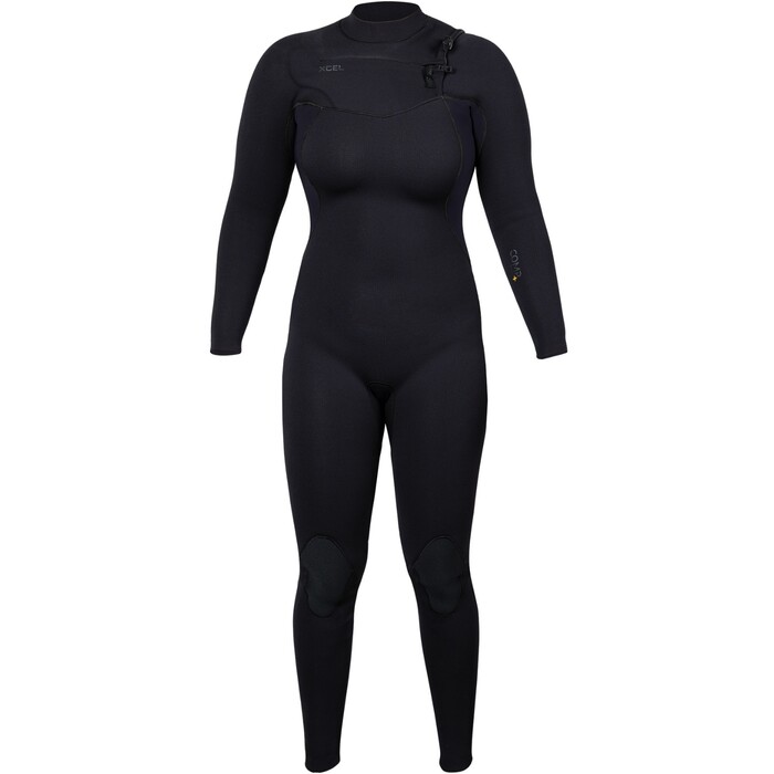 2024 Xcel Womens Comp+ 5/4mm Chest Zip Wetsuit WN54CPC4BK - Black