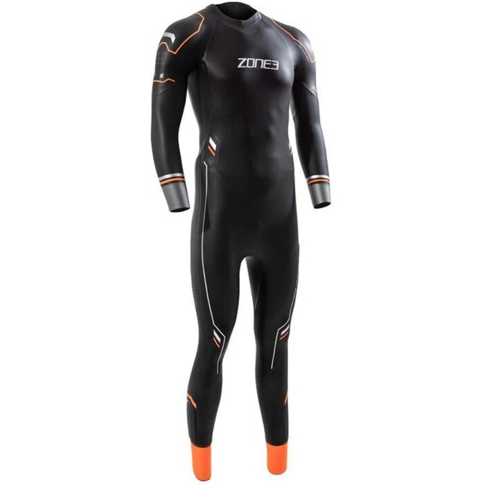 2024 ZONE3 Mnner Thermal Aspire Wetsuit WS22MTHRM101 - Black / Orange