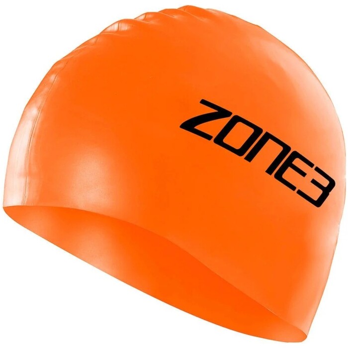 2024 ZONE3 Silicone Swim Cap SA24SCAP - Orange