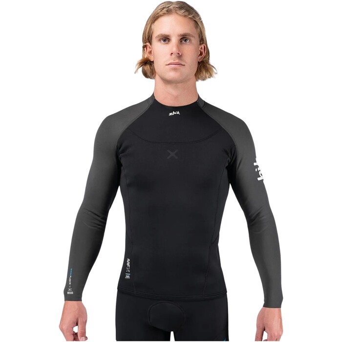 2024 Zhik Mens Microfleece X Neoprene Wetsuit Top DTP-0580-BLK - Black