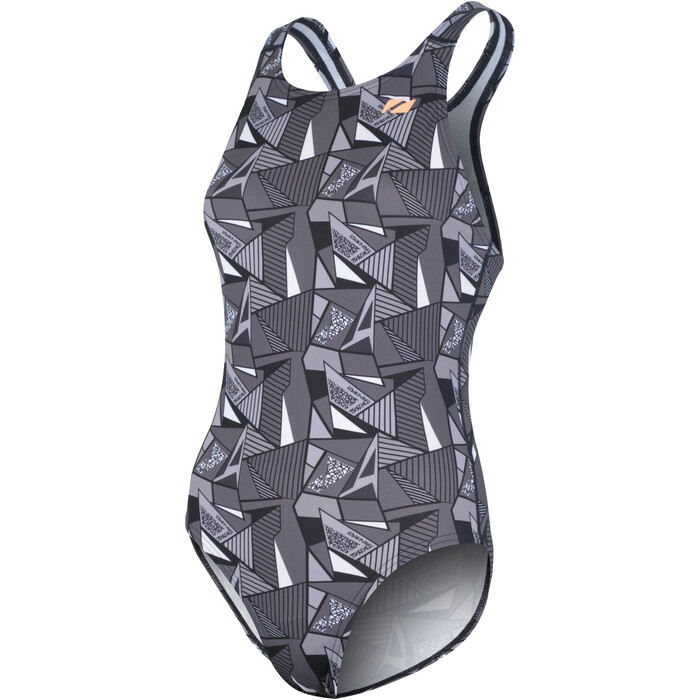 2024 Zone3 Frauen Classic Renew Openwater Swim Costume SW22WOWSC122 - Black / Grey