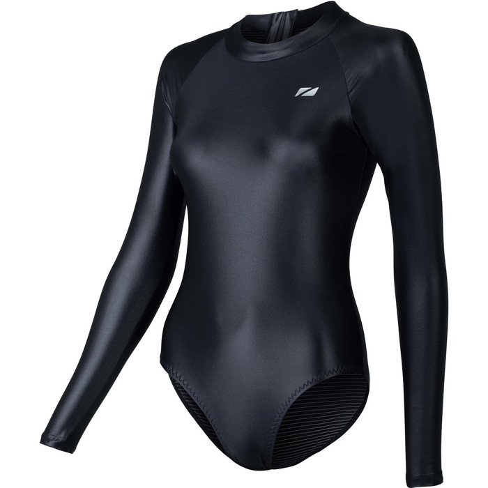 2024 Zone3 Frauen OWS Ti+ Thermal High Neck Langrmel Costume SW24WLTI101 - Black