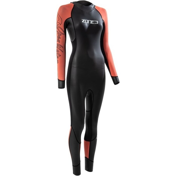 2024 Zone3 Frauen Venture Rckenreiverschluss Swim Neoprenanzug WS22WVEN101 - Black / Orange