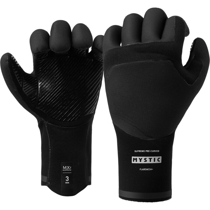 2025 Mystic Roam 3mm 5 Finger Precurved Glove 35015.250077 - Black