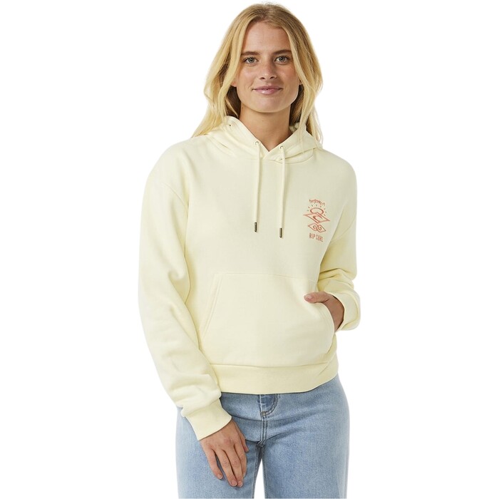 2024 Rip Curl Frauen Search Icon Relaxed Hood 05PWFL - Lemon Ice