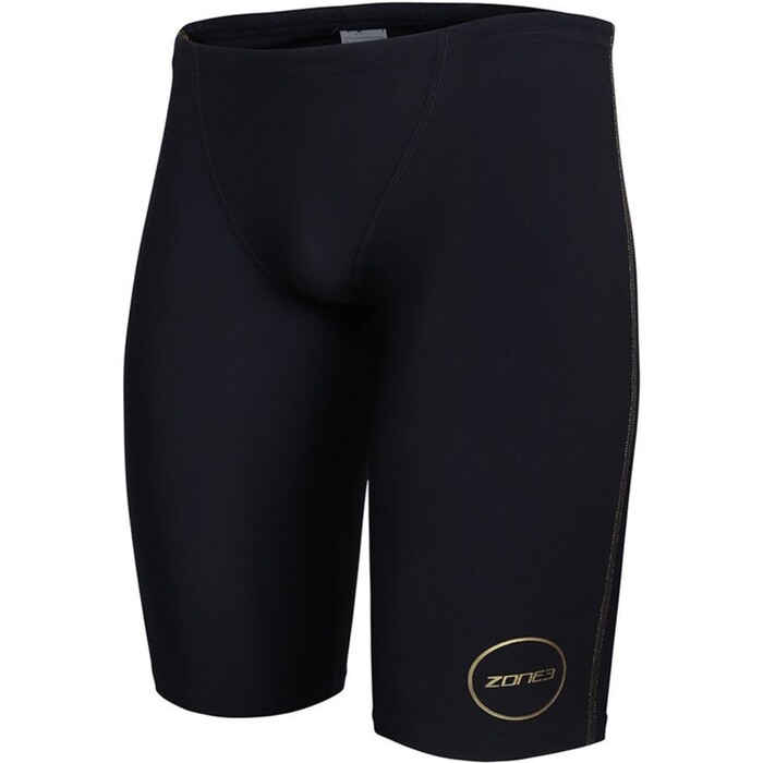 2025 ZONE3 Mnner Fina Approved Performance Jammer Shorts SW18MFJX101 - Black / Gold