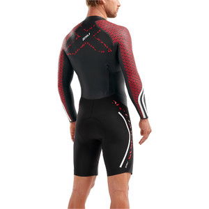 2022 2XU Mnner Pro Swim-Run Pro Neoprenanzug Black / Flame Scarlet MW5477c