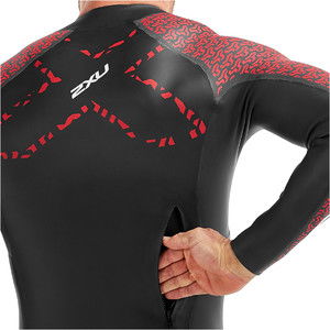 2022 2XU Mnner Pro Swim-Run Pro Neoprenanzug Black / Flame Scarlet MW5477c