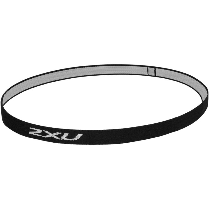 2024 2XU Skinny Headband Pack of 2 Black UQ5692f