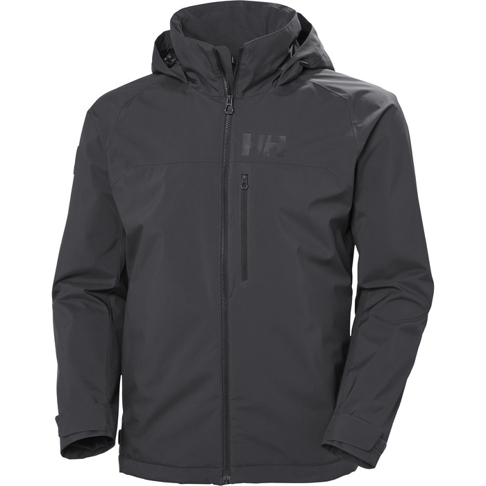 2023 Helly Hansen Mens HP Racing Lifaloft Hooded Sailing Jacket 30366 - Ebony