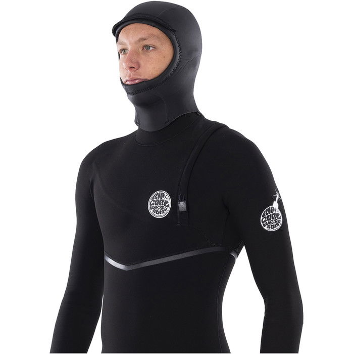 2024 Rip Curl Flashbomb Heatseeker 3mm Neoprene Hood WHO8AF - Black