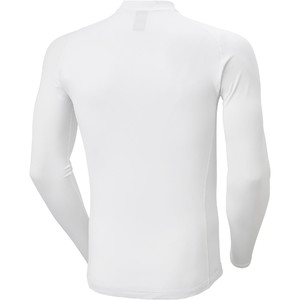 2024 Helly Hansen Mens Long Sleeve Rash Vest 34023 - White