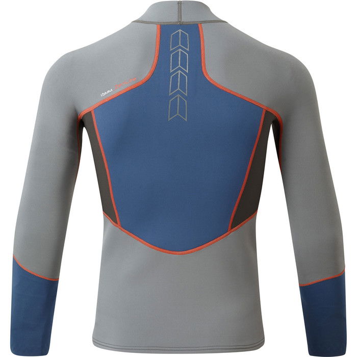 2024 Gill Mens Zenlite 1.5mm Flatlock Neoprene Top 5003 - Steel Grey