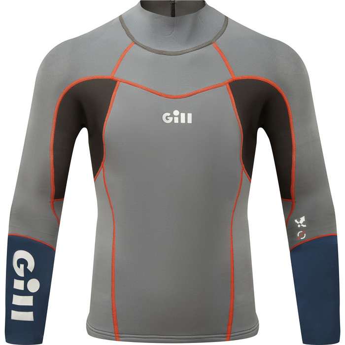 2024 Gill Mens Zenlite 1.5mm Flatlock Neoprene Top 5003 - Steel Grey