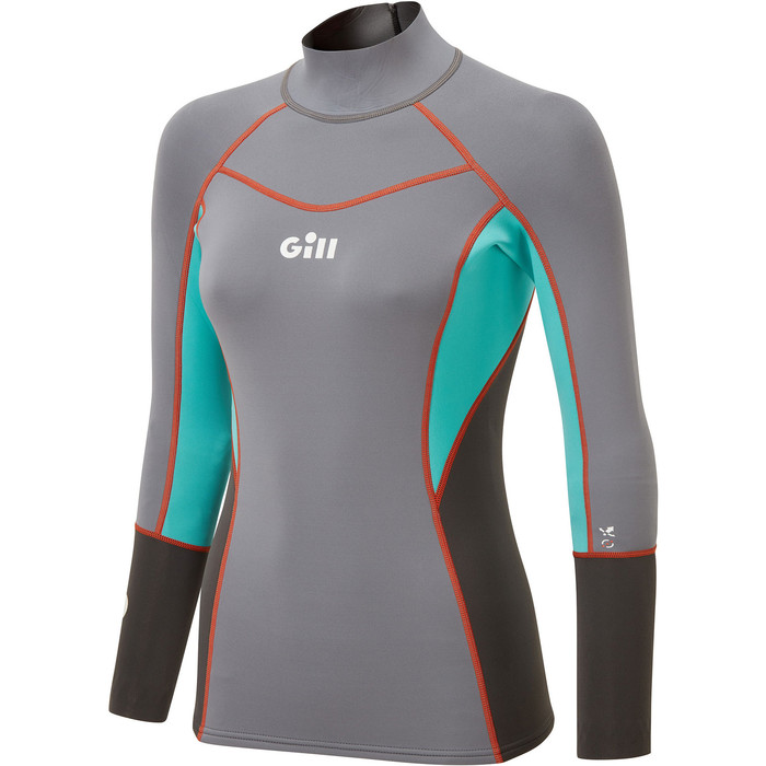 2024 Gill Womens Zenlite 1.5mm Flatlock Neoprene Top 5003W - Steel Grey