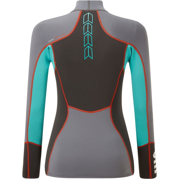 2024 Gill Womens Zenlite 1.5mm Flatlock Neoprene Top 5003W - Steel Grey