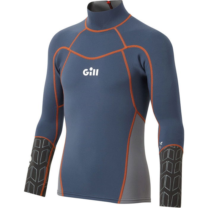 2024 Gill Junior Zenlite 1.5mm Flatlock Neoprene Top 5003J - Ocean / Steel Grey