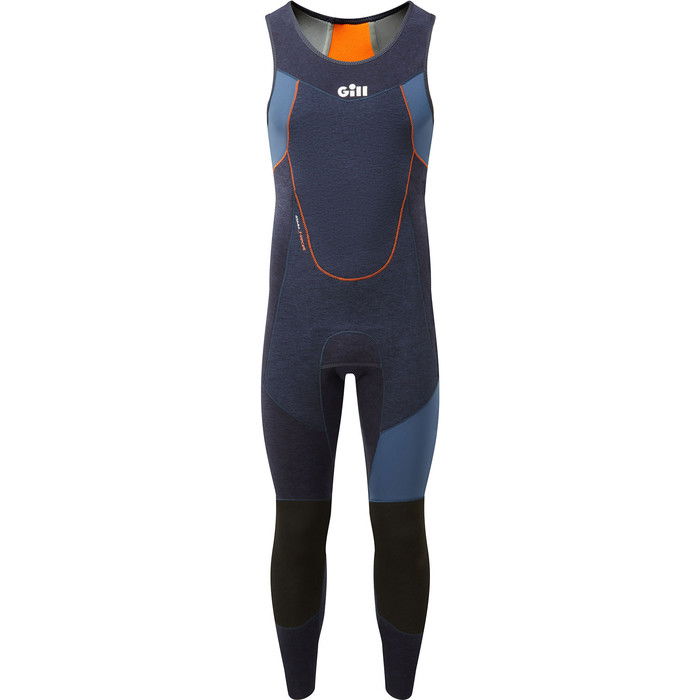 2023 Gill Mens Race Firecell 3.5mm Neoprene Skiff Suit RS16 - Dark Denim / Orange