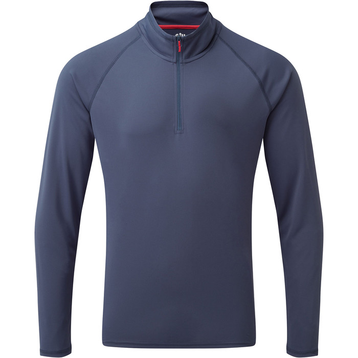 2023 Gill Herren Uv Tec Zip Neck Top Uv009 - Ocean