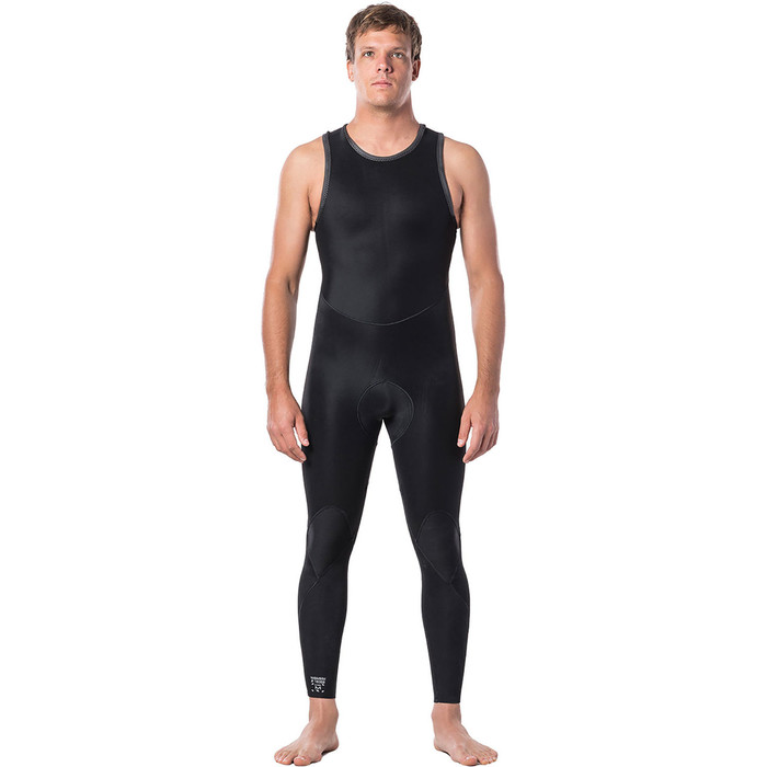 2024 Rip Curl Mens Dawn Patrol 1.5mm Back Zip Long John Wetsuit WSM9IM - Black