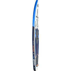 2021 STX Race 12'6 Inflatable Stand Up Paddle Board Package - Board, Bag, Paddle, Pump & Leash - Blue / Orange