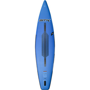 2021 STX Race 12'6 Inflatable Stand Up Paddle Board Package - Board, Bag, Paddle, Pump & Leash - Blue / Orange