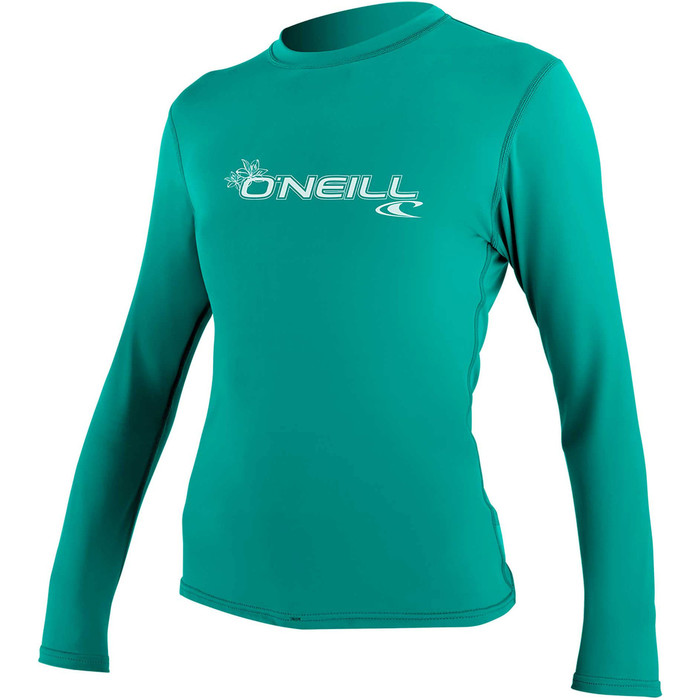 2024 O'Neill Womens Basic Skins Long Sleeve Rash Tee 4340 - Light Aqua