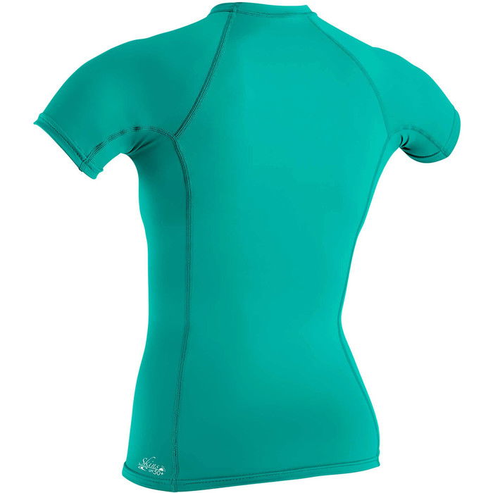 2024 O'Neill Womens Basic Skins Short Sleeve Crew Rash Vest 3548 - Light Aqua