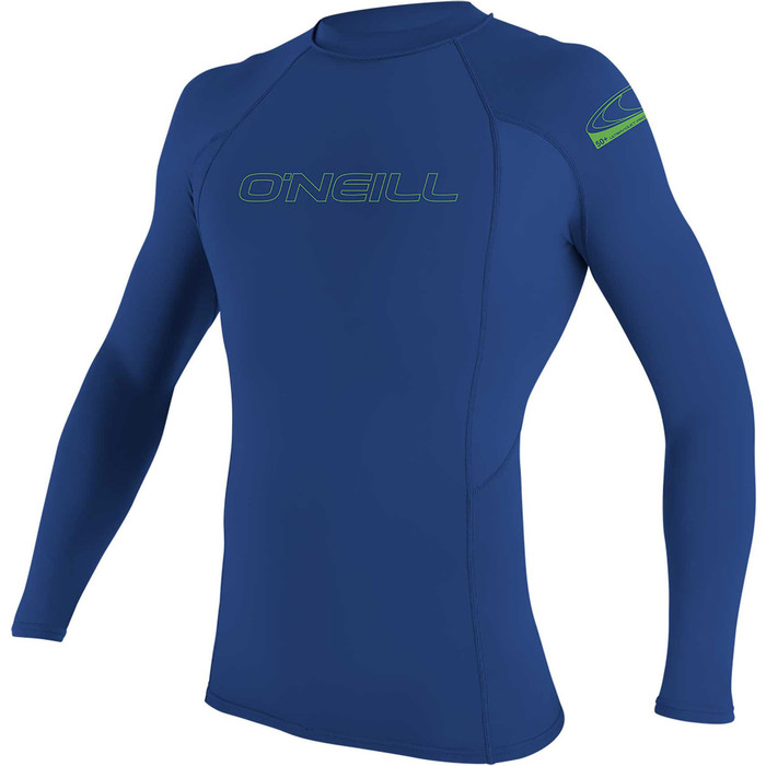 2024 O'Neill Youth Basic Skins Long Sleeve Rash Vest 3346 - Pacific