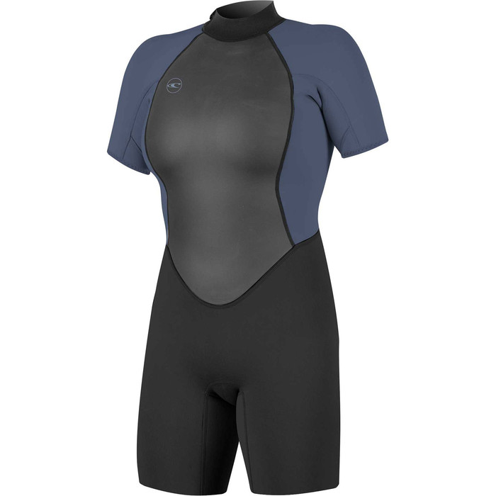 2024 O'Neill Womens Reactor II 2mm Back Zip Shorty Wetsuit 5043 - Black / Mist