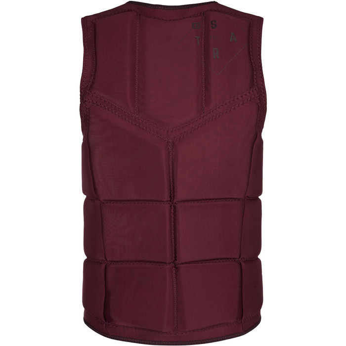 2023 Mystic Mens Star Impact Vest Front Zip 200182 - Oxblood Red