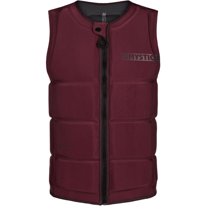 2023 Mystic Mens Star Impact Vest Front Zip 200182 - Oxblood Red