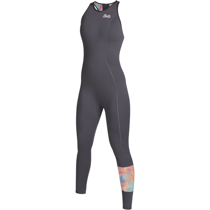 2023 Mystic Womens Lunar 2mm Back Zip Long Jane Wetsuit 35001220155 - Dark Grey