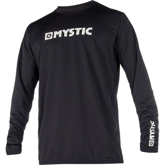 2023 Mystic Mens Star Long Sleeve Rash Vest 35001220360 - Black