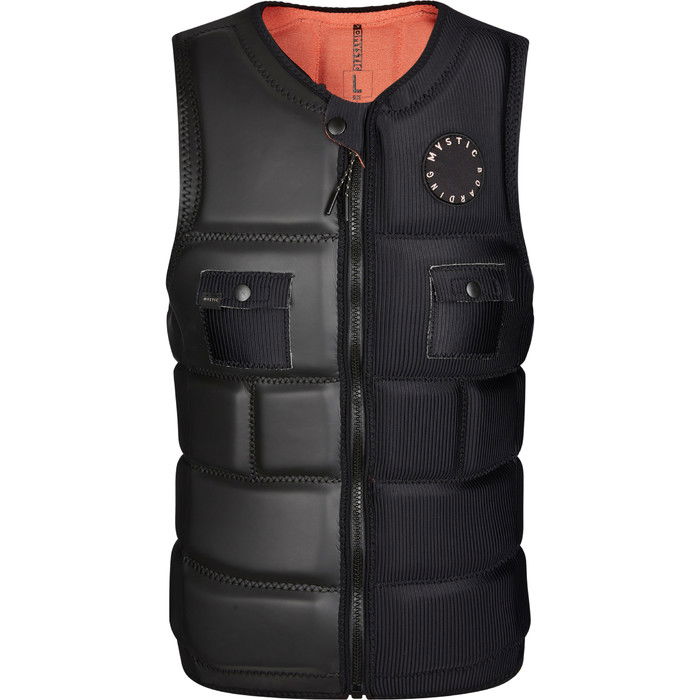 2022 Mystic Mens Voltt Front Zip Impact Vest 210155 - Schwarz