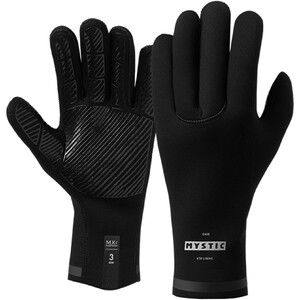 2025 Mystic Crest 1.5mm 5 Finger Hybrid Gloves 35015.250082 - Black