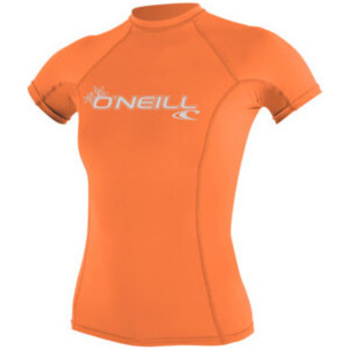 2023 O'Neill Frauen Basic Skins Kurzarm-Lycra-Weste 3548 - Light Grapefruit