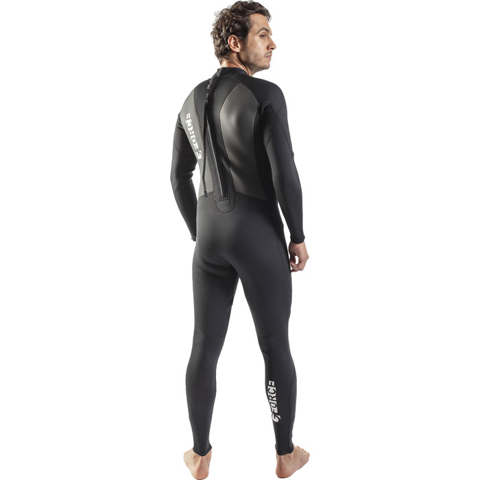 2024 Gul Mens G-Force 3mm Back Zip Flatlock Wetsuit GF1305-B7 - Black