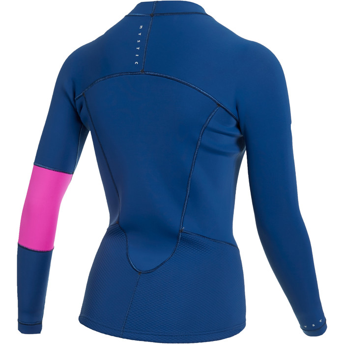 2023 Mystic Womens Lunar 2mm Long Sleeve Wetsuit Top 35001220157 - Summer Blue