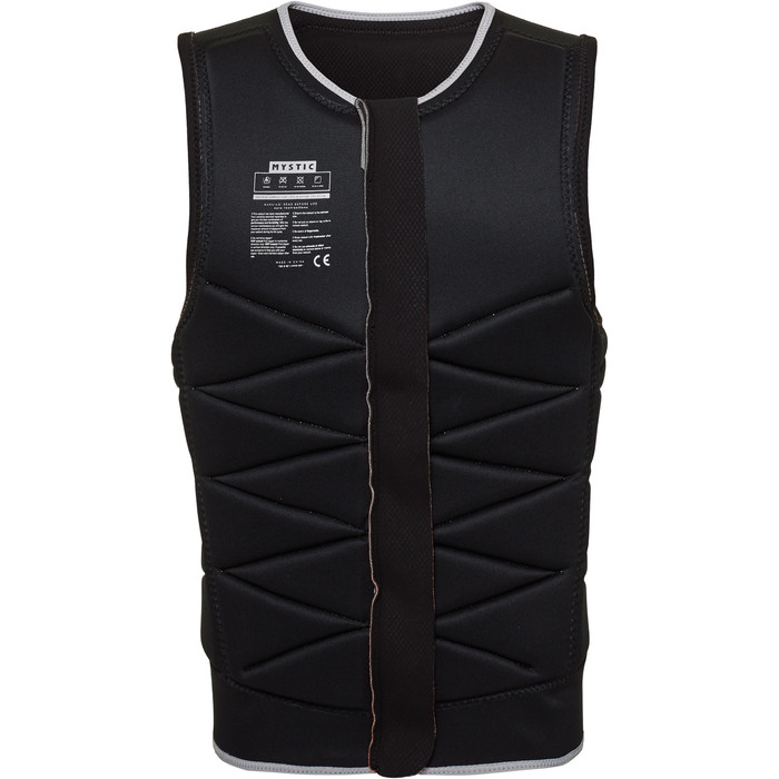 2023 Mystic Mens Outlaw Front Zip Impact Vest 35005220145 - Black