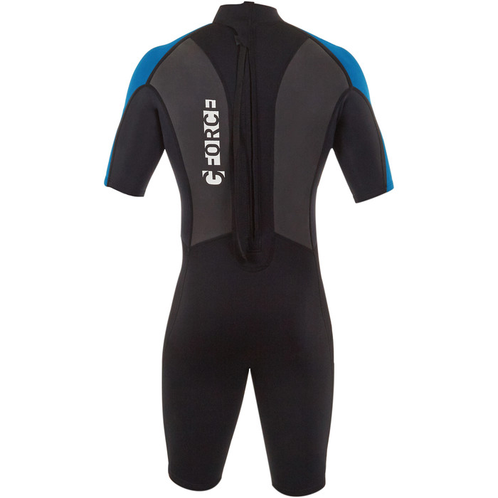 2024 Gul Junior G-Force 3mm Back Zip Shorty Wetsuit GF3307-B7 - Black / Zafir