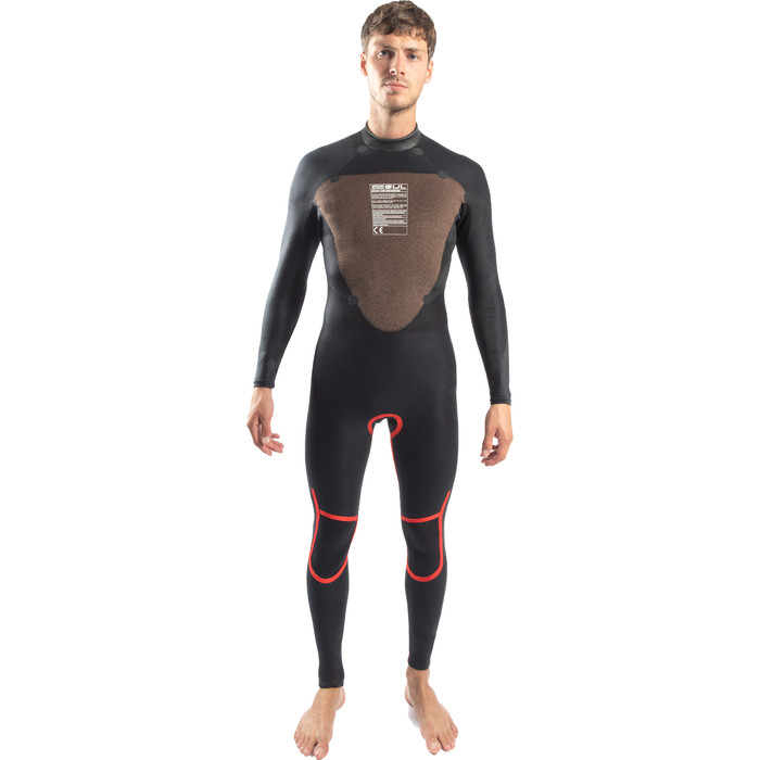 2024 Gul Mens Response 4/3mm GBS Back Zip Wetsuit RE1246-C1 - Black