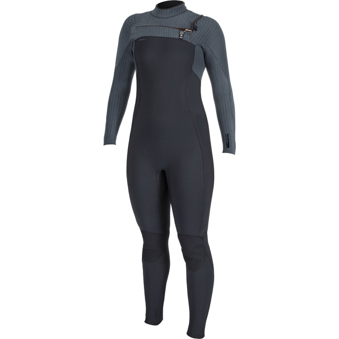 2024 O'Neill Womens Blueprint 5/4+mm Chest Zip Wetsuit 5542 - Black / Shade