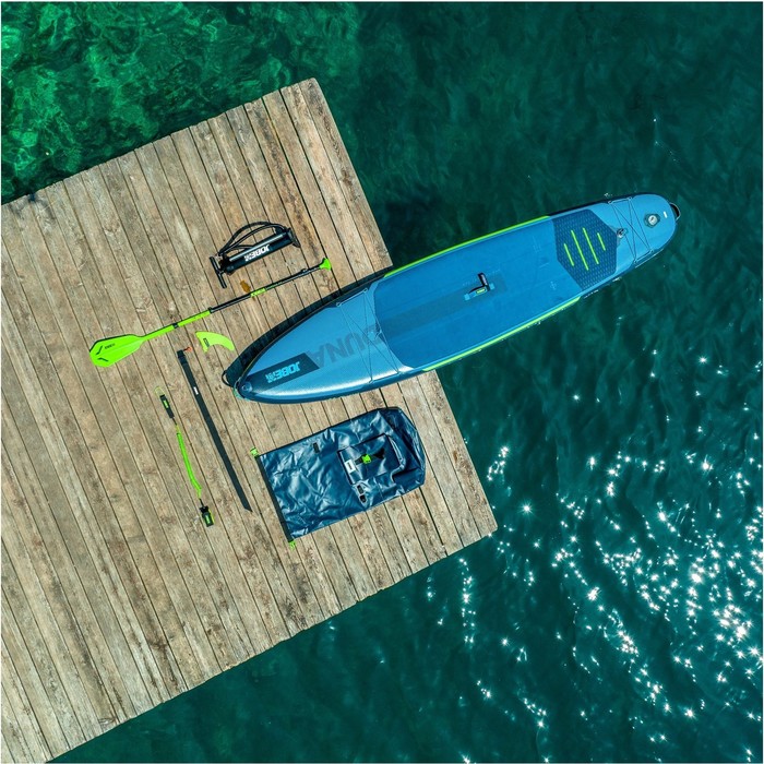 2024 Jobe Duna 11'6 Inflatable SUP Paddle Board Package 486423006 Steel Blue - Board, Bag, Pump, Paddle & Leash