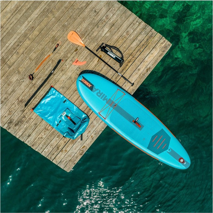 2024 Jobe Mira 10'0 Aufblasbares Sup Paddle Board Paket 486423002 - Board, Tasche, Pumpe, Paddel & Leine