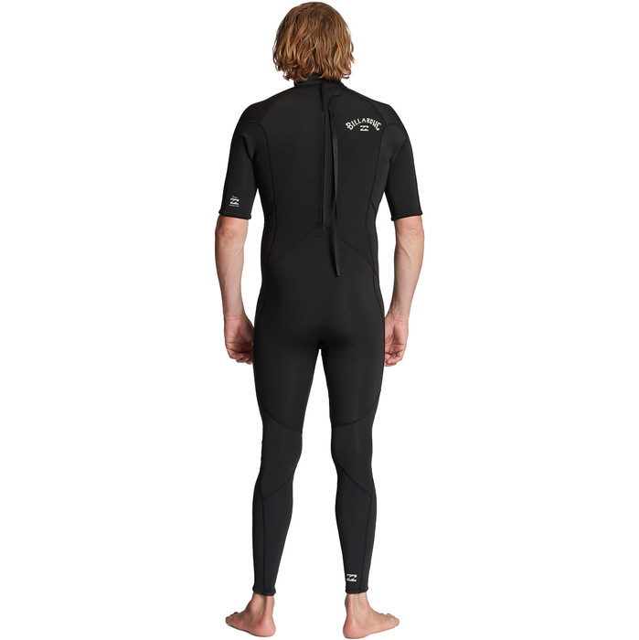 2024 Billabong Mens Absolute 2mm Short Sleeve Back Zip Wetsuit ABYW300110 - Black