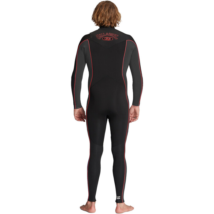 2024 Billabong Mens Absolute 4/3mm Chest Zip Wetsuit ABYW100193 - Black / Grey